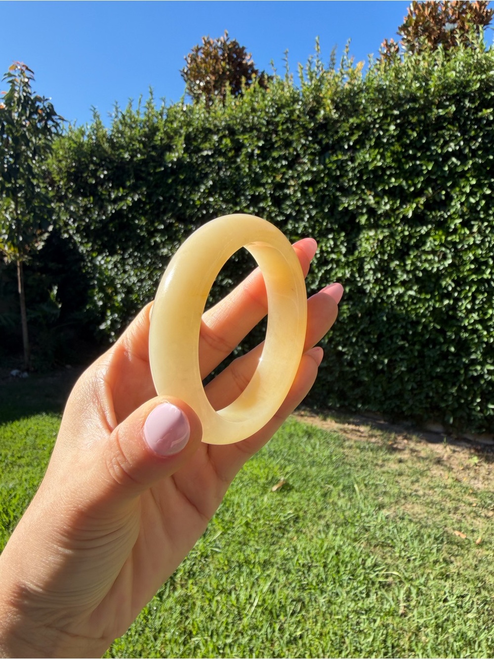 Yellow china Jade Bangle Bracelet - Women Jewelry